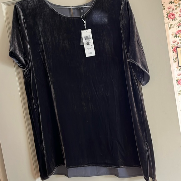 Tops - Eileen Fisher velvet long top. Large NWt.